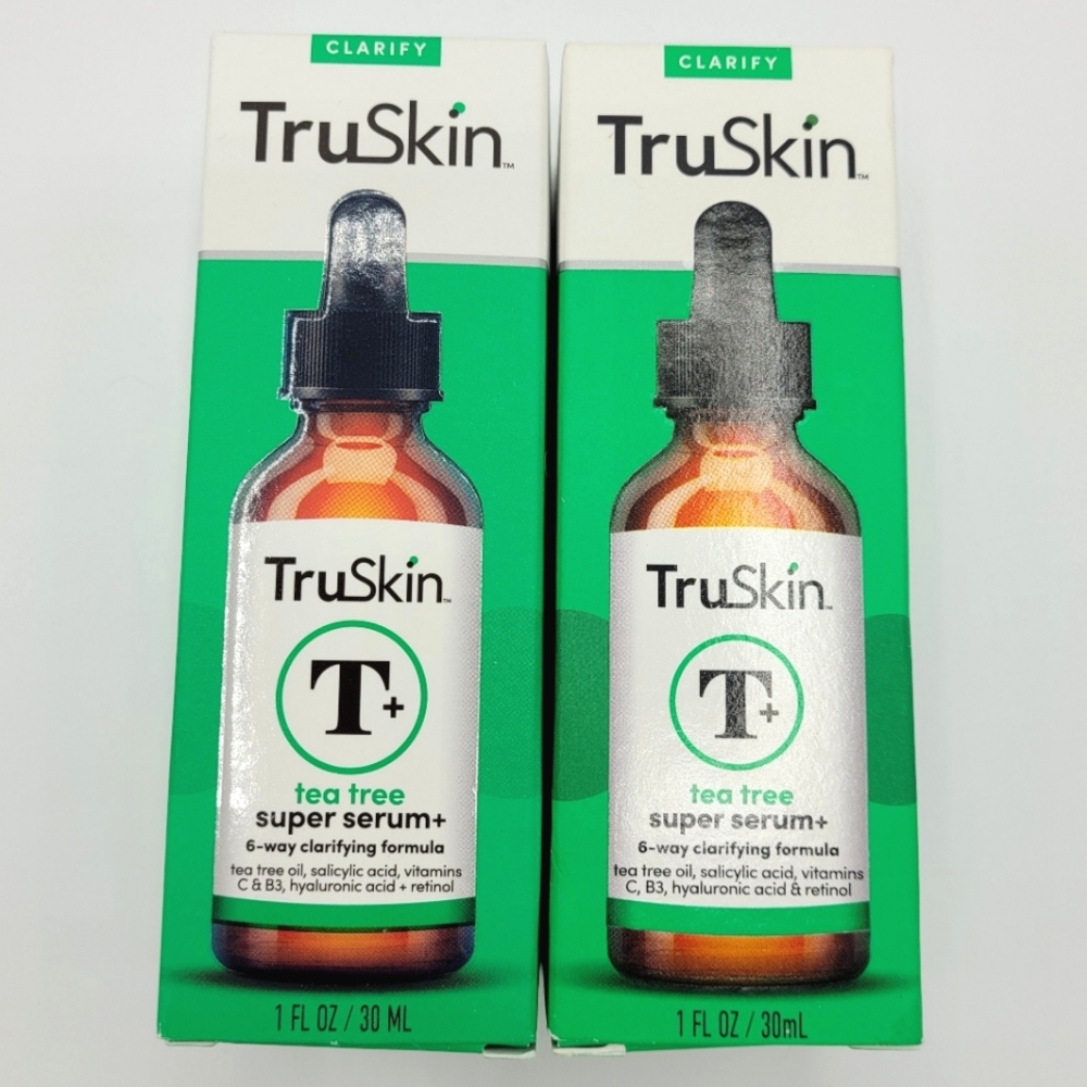 TruSkin Tea Tree Oil Super Serum for Face Clarifying Formula 1 fl oz (2 Pack)